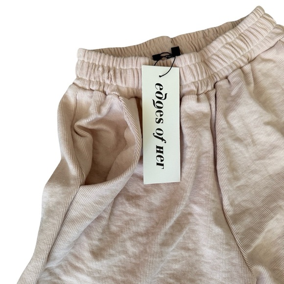 Ribbed Jogger Lounge Pants Beige Large NWT - Picture 6 of 6